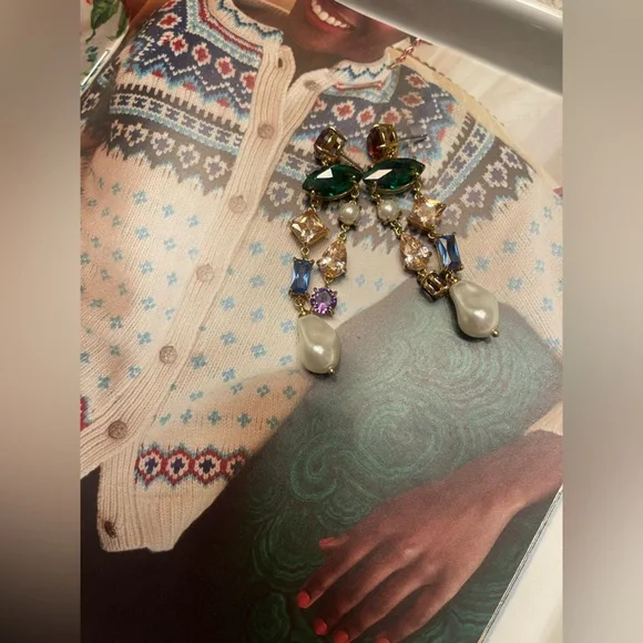 Kate Spade NWOT Elegant Multicolor Drop Earrings - Picture 2 of 5